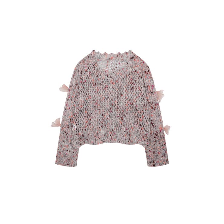 【HOOK】for girls シフォンリボンたっぷり透かしモヘアカーディガン | HOOK | 詳細画像10 