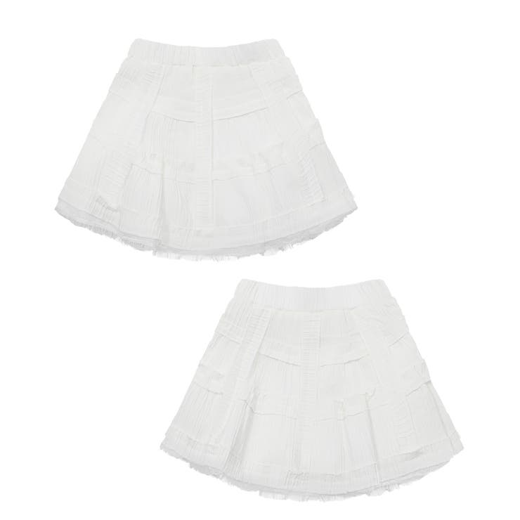 HOOK】for girls チュールフリル鳥籠ミニスカート[品番