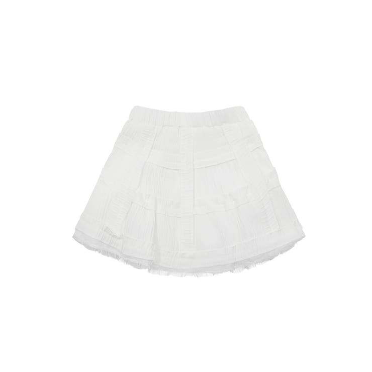 HOOK】for girls チュールフリル鳥籠ミニスカート[品番