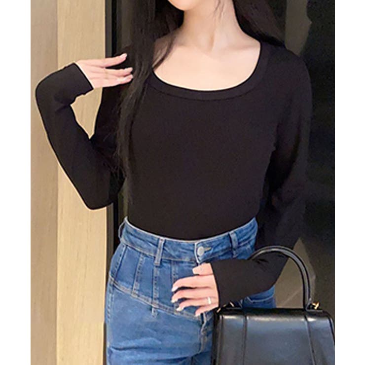 スクエアネックリブトップス | aimoha  | 詳細画像12 