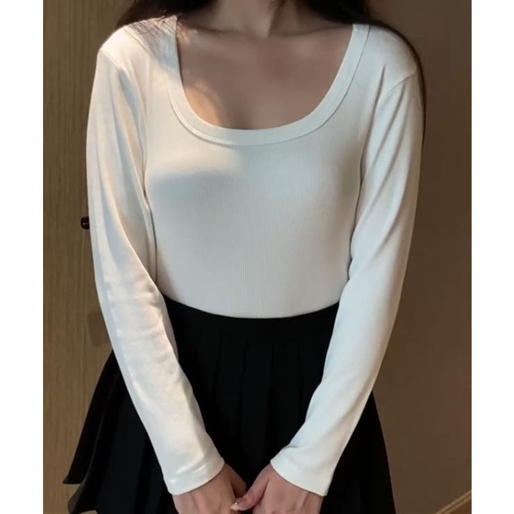 スクエアネックリブトップス | aimoha  | 詳細画像13 