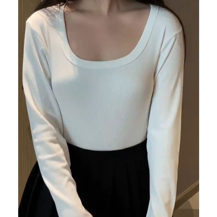 スクエアネックリブトップス | aimoha  | 詳細画像14 