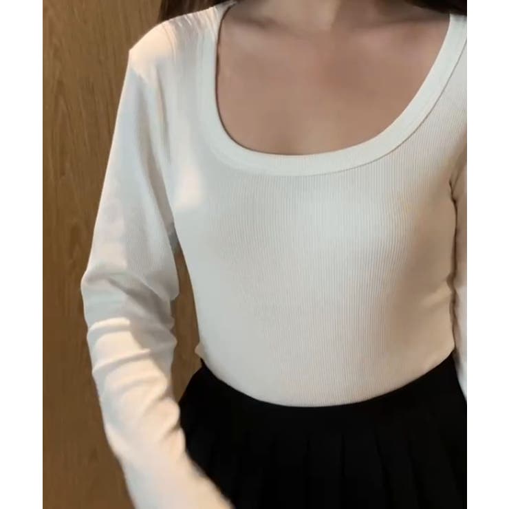 スクエアネックリブトップス | aimoha  | 詳細画像19 
