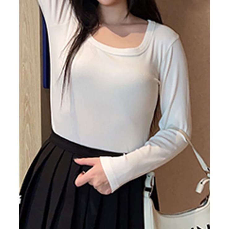 スクエアネックリブトップス | aimoha  | 詳細画像21 