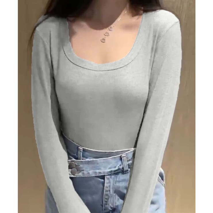 スクエアネックリブトップス | aimoha  | 詳細画像5 