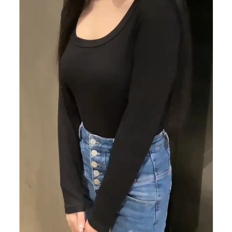 スクエアネックリブトップス | aimoha  | 詳細画像9 