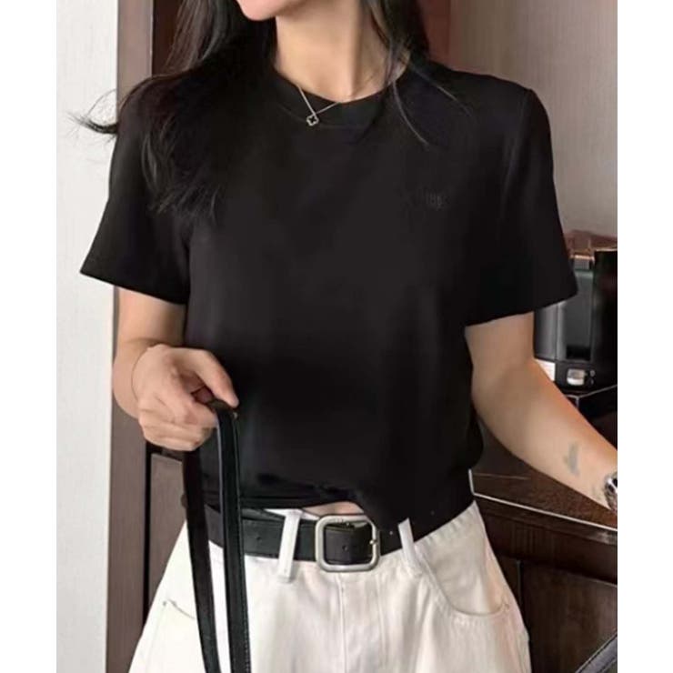 ハートポイントベーシックレーヨンTシャツ | aimoha  | 詳細画像2 