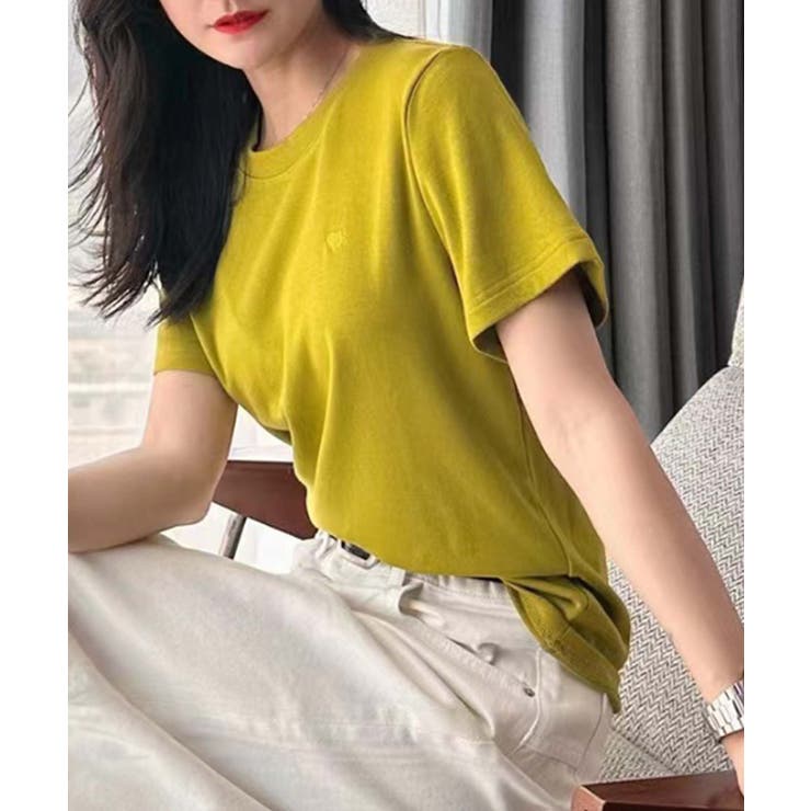 ハートポイントベーシックレーヨンTシャツ | aimoha  | 詳細画像9 