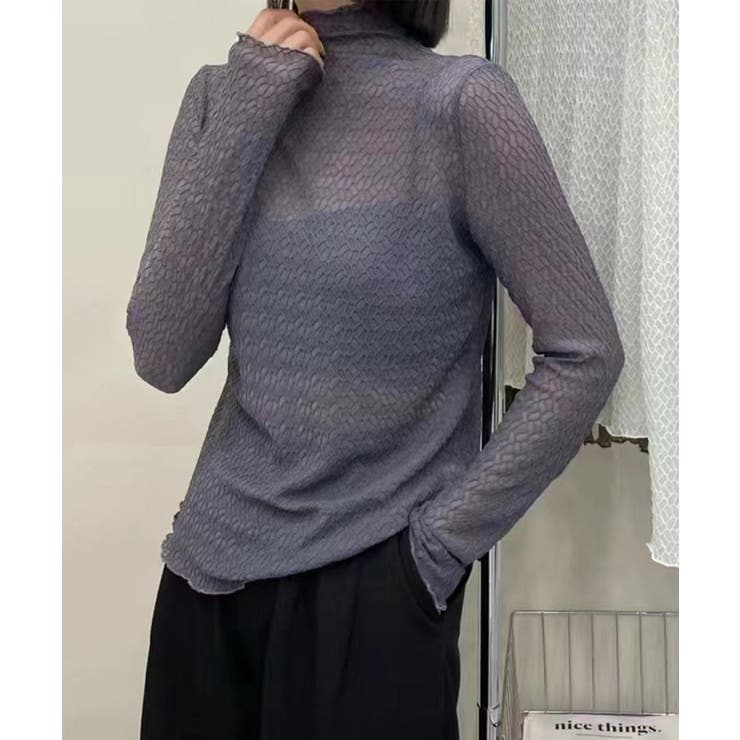フリルハイネックトップス | aimoha  | 詳細画像25 