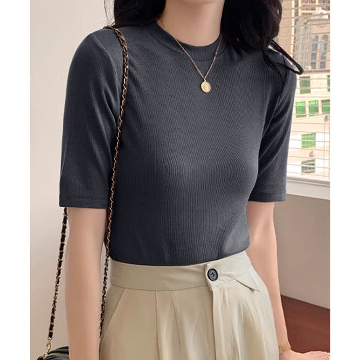 グレー | ドレープデザインTシャツ | aimoha 