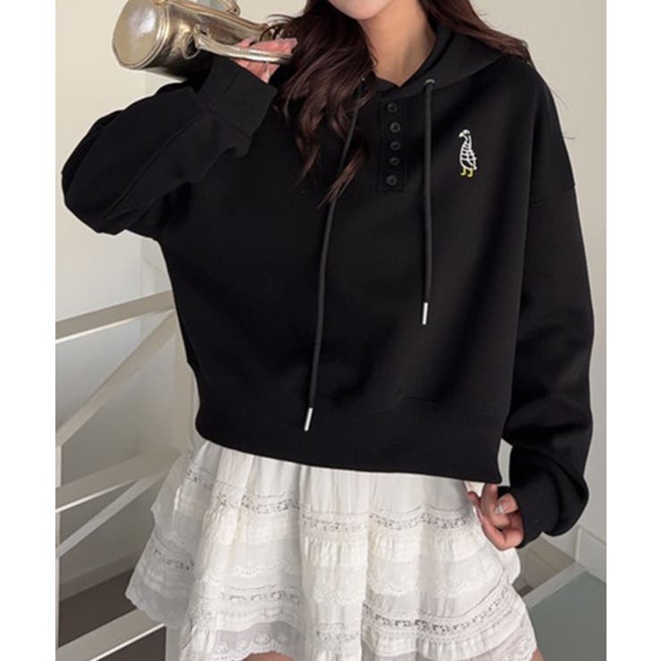 ブラック | ロゴパーカー | aimoha 