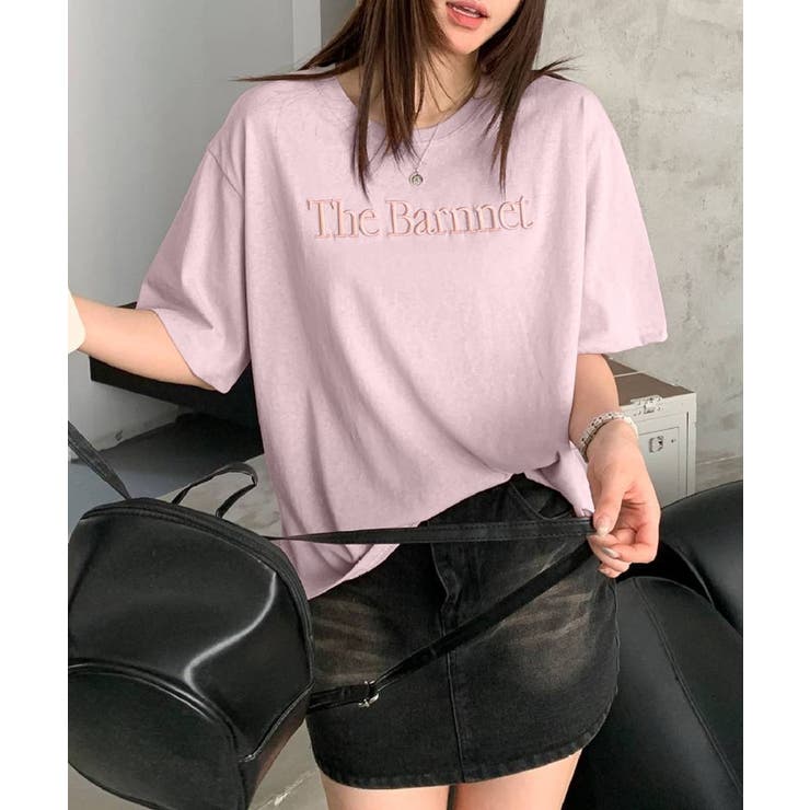 ピンク | 英字ロゴTシャツ | aimoha 