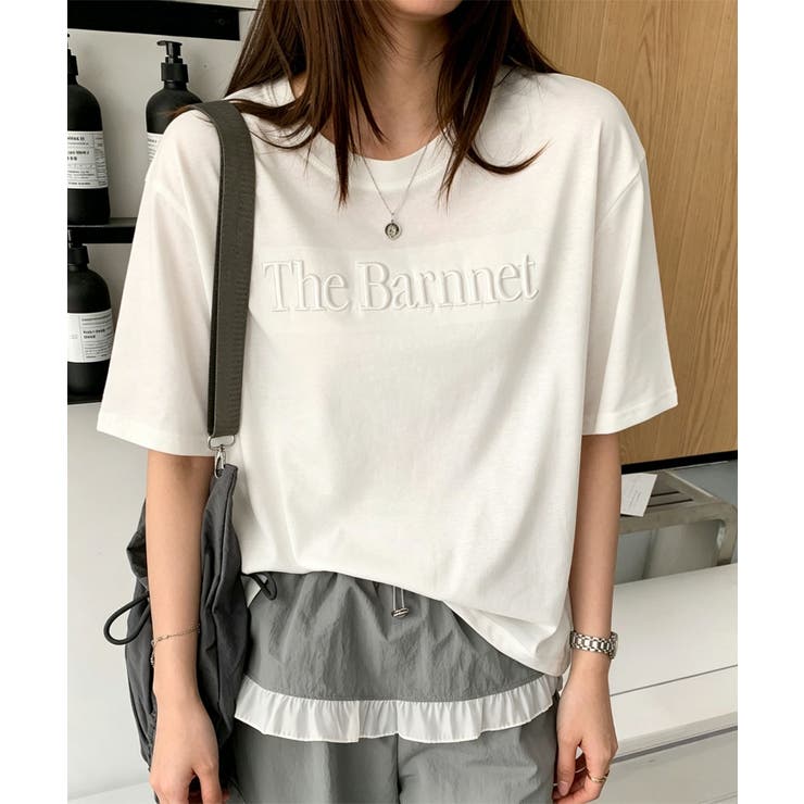 ホワイト | 英字ロゴTシャツ | aimoha 