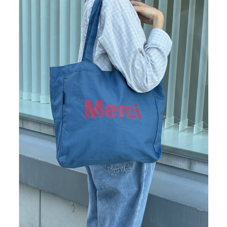 ダークブルー | 内ポケット付き韓国風ロゴトート トートバッグ  | aimoha 