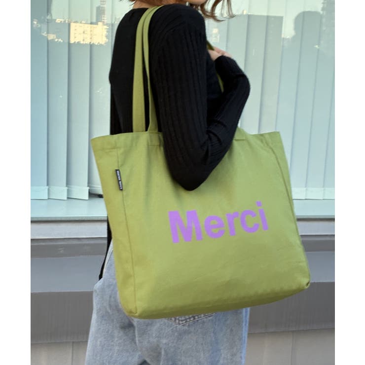 カーキ | 内ポケット付き韓国風ロゴトート トートバッグ  | aimoha 