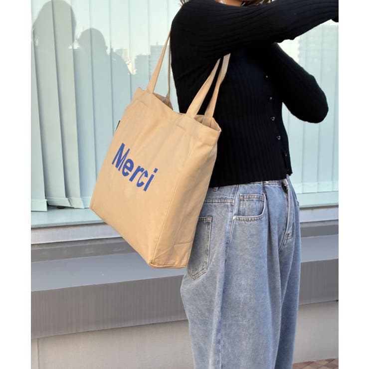 内ポケット付き韓国風ロゴトート トートバッグ  | aimoha  | 詳細画像25 