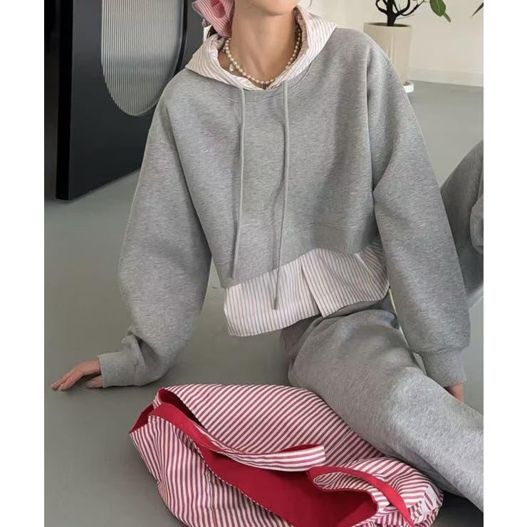 【Banico】フリルヘム付きフードパーカー | aimoha  | 詳細画像7 