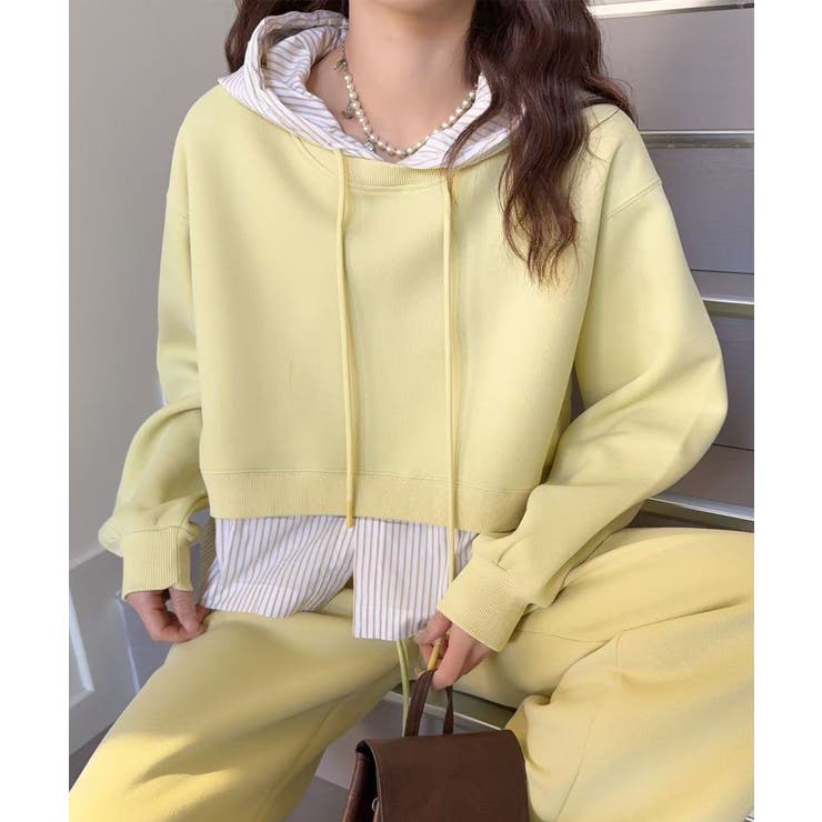 【Banico】フリルヘム付きフードパーカー | aimoha  | 詳細画像1 