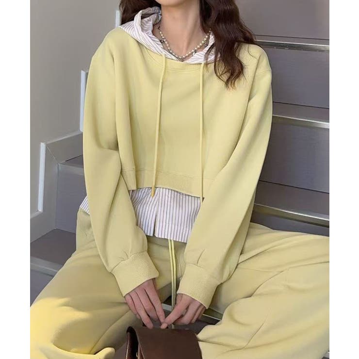 【Banico】フリルヘム付きフードパーカー | aimoha  | 詳細画像10 