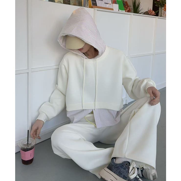 【Banico】フリルヘム付きフードパーカー | aimoha  | 詳細画像2 