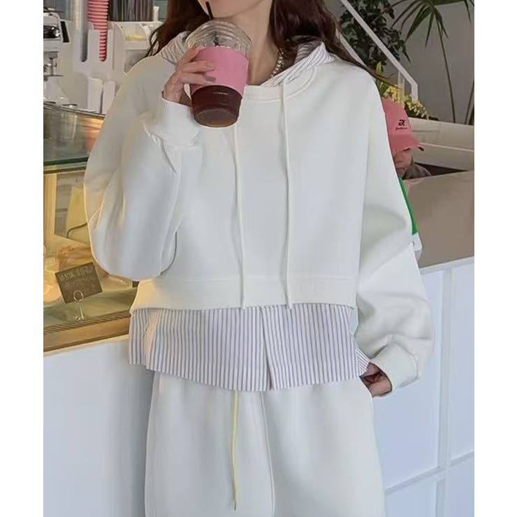 【Banico】フリルヘム付きフードパーカー | aimoha  | 詳細画像3 