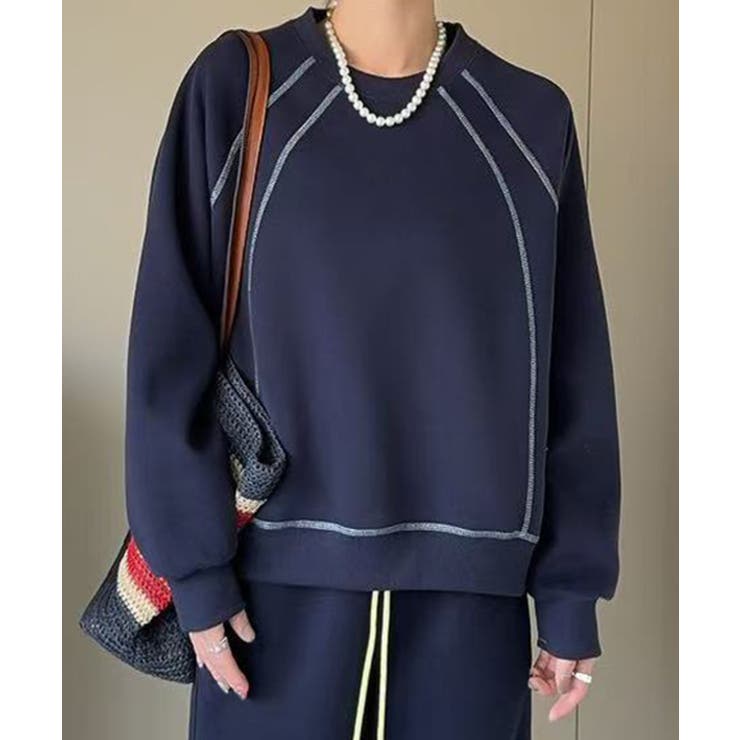 ネイビー | シンプルスウェット | aimoha 