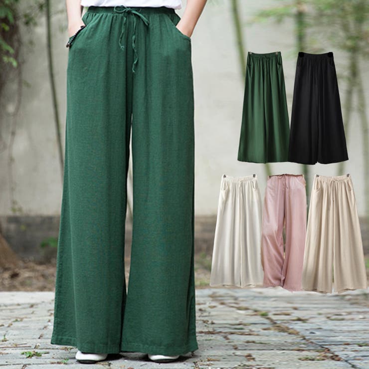 新作 リラックスワイドパンツ カジュアル | aimoha  | 詳細画像1 