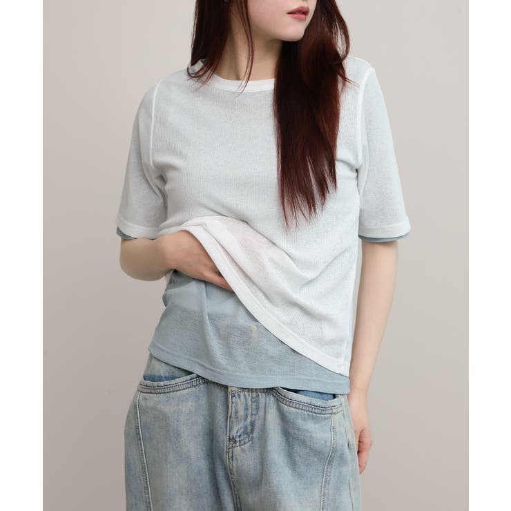 オフ | シアーテレコTシャツ 2枚SET | aimoha 
