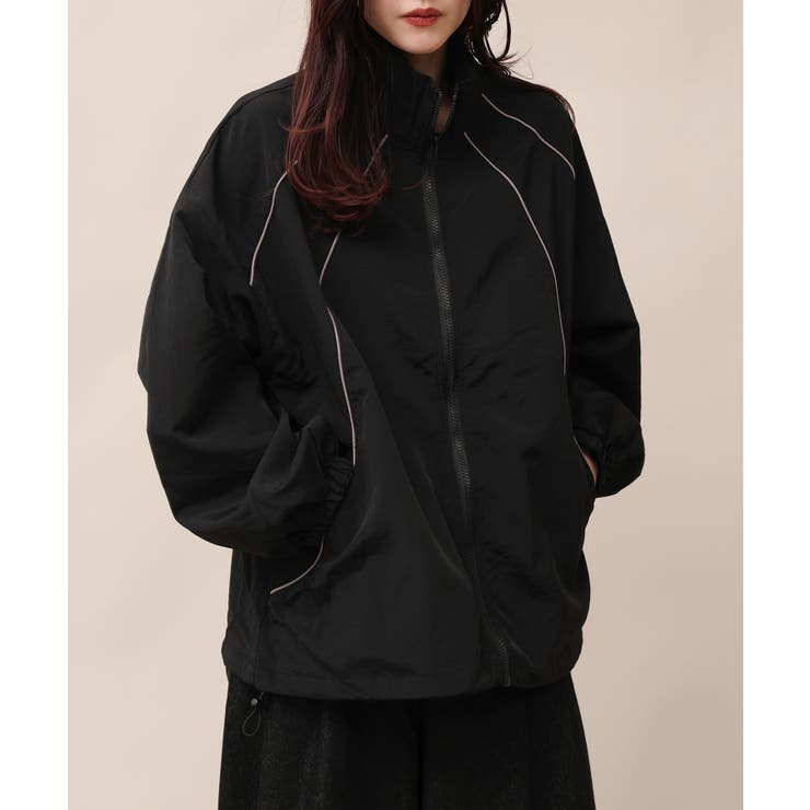 ブラック | ドロストナイロンジャケット | aimoha 