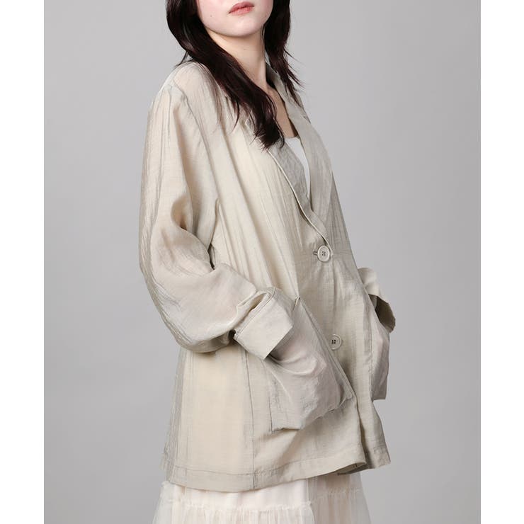 シアーテーラードジャケット | aimoha  | 詳細画像2 