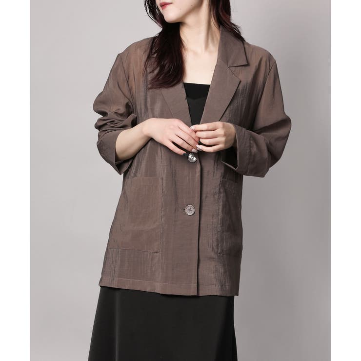 シアーテーラードジャケット | aimoha  | 詳細画像12 