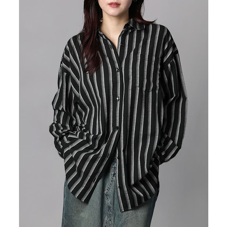 ストライプBIGシャツ | aimoha  | 詳細画像2 