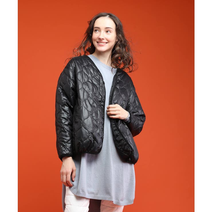 BLACK | キルティングブルゾン ×@stkstkstk310 ブルゾン | aimoha 