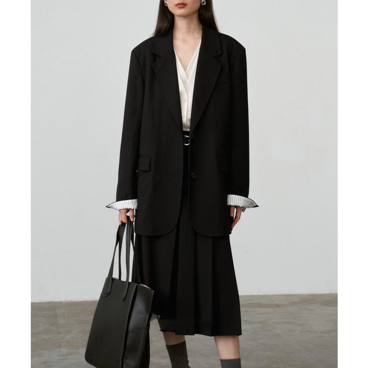 カシュクール風 Vネック フェイクレイヤードシャツ | aimoha  | 詳細画像17 