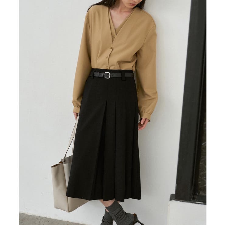 カシュクール風 Vネック フェイクレイヤードシャツ | aimoha  | 詳細画像20 