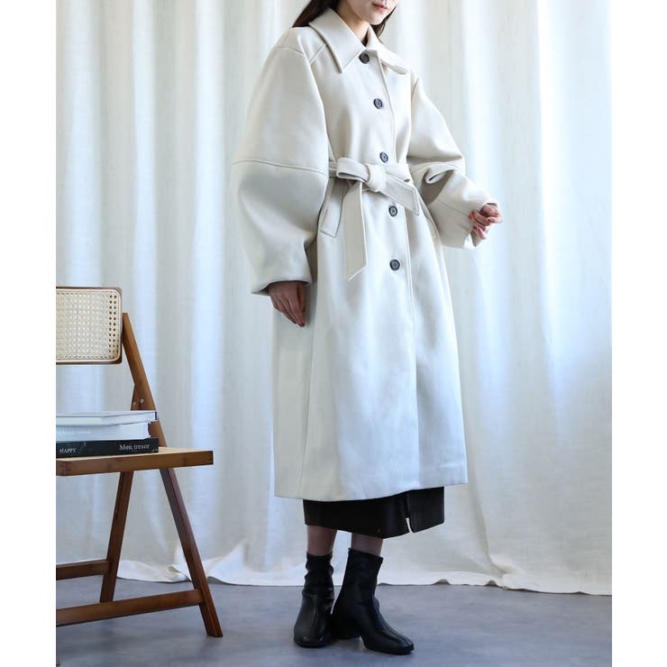 ボリューム袖ロングコート【AW】 | aimoha  | 詳細画像2 