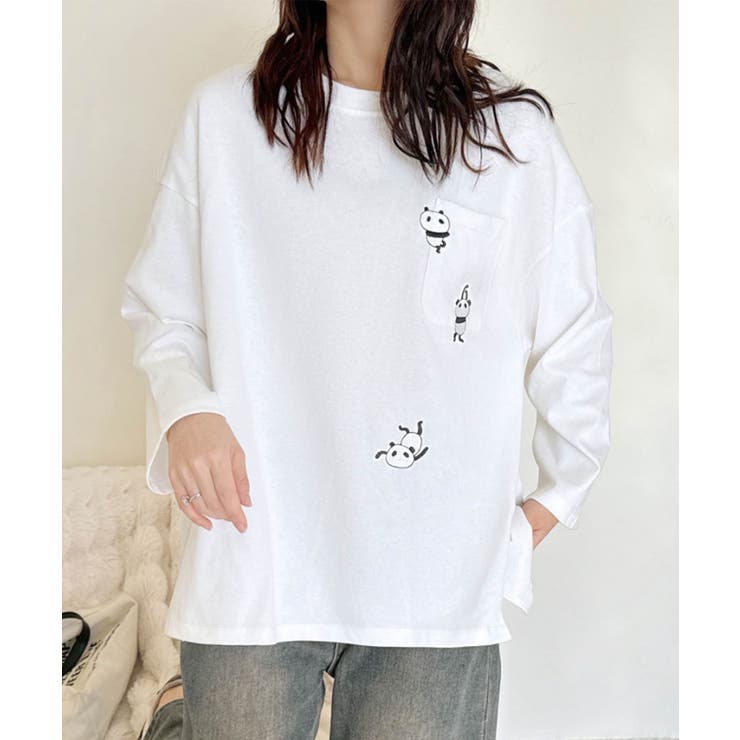 あいたたっ！？☆パンディエスタ ロンT 痛車 刺繍 バックロゴ 胸ロゴ 腕ロゴ HONDA×PANDIESTA DAX125ロングTシャツ PANDIESTA JAPAN 533504