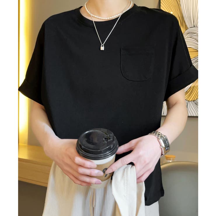 【Banico】シンプルポケット付きTシャツ | aimoha  | 詳細画像6 