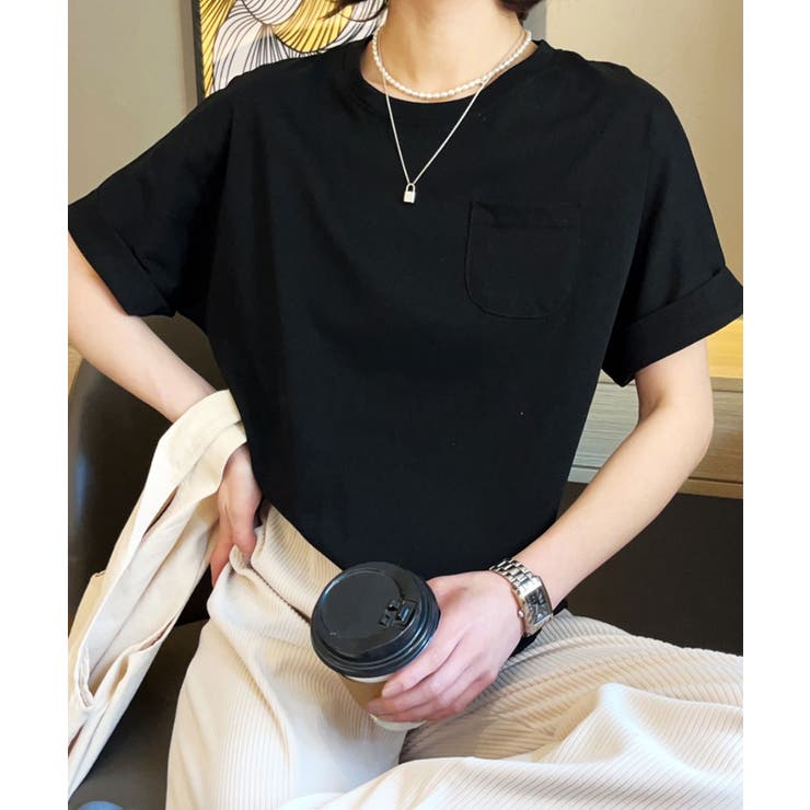 【Banico】シンプルポケット付きTシャツ | aimoha  | 詳細画像8 