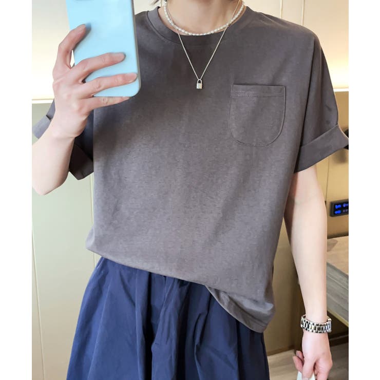 【Banico】シンプルポケット付きTシャツ | aimoha  | 詳細画像12 