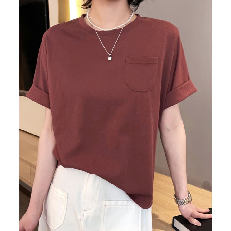 【Banico】シンプルポケット付きTシャツ | aimoha  | 詳細画像1 
