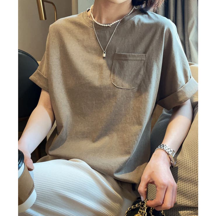 【Banico】シンプルポケット付きTシャツ | aimoha  | 詳細画像3 