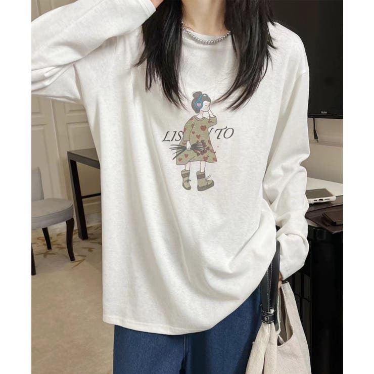 イラストプリントロングスリーブTシャツ | aimoha  | 詳細画像14 