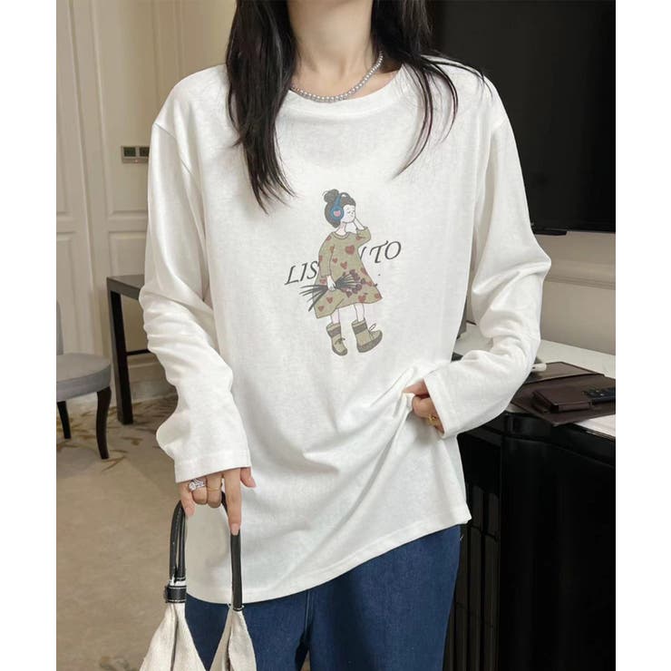 イラストプリントロングスリーブTシャツ | aimoha  | 詳細画像15 