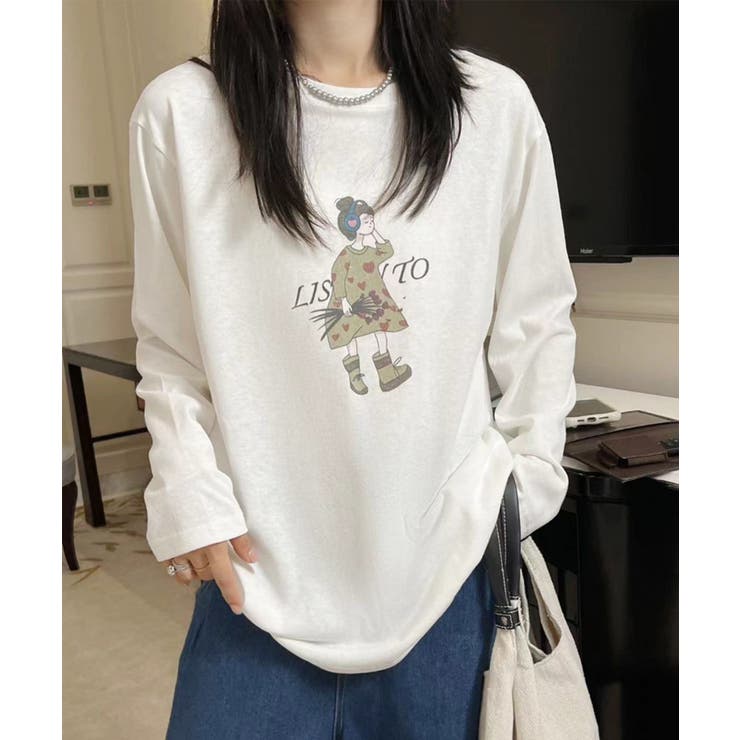 イラストプリントロングスリーブTシャツ | aimoha  | 詳細画像16 