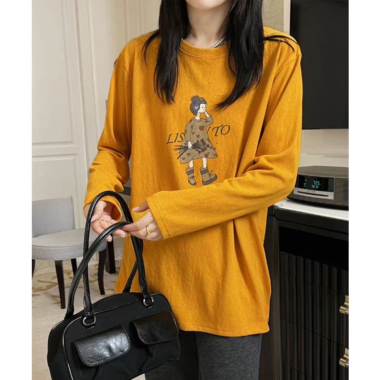 イラストプリントロングスリーブTシャツ | aimoha  | 詳細画像2 