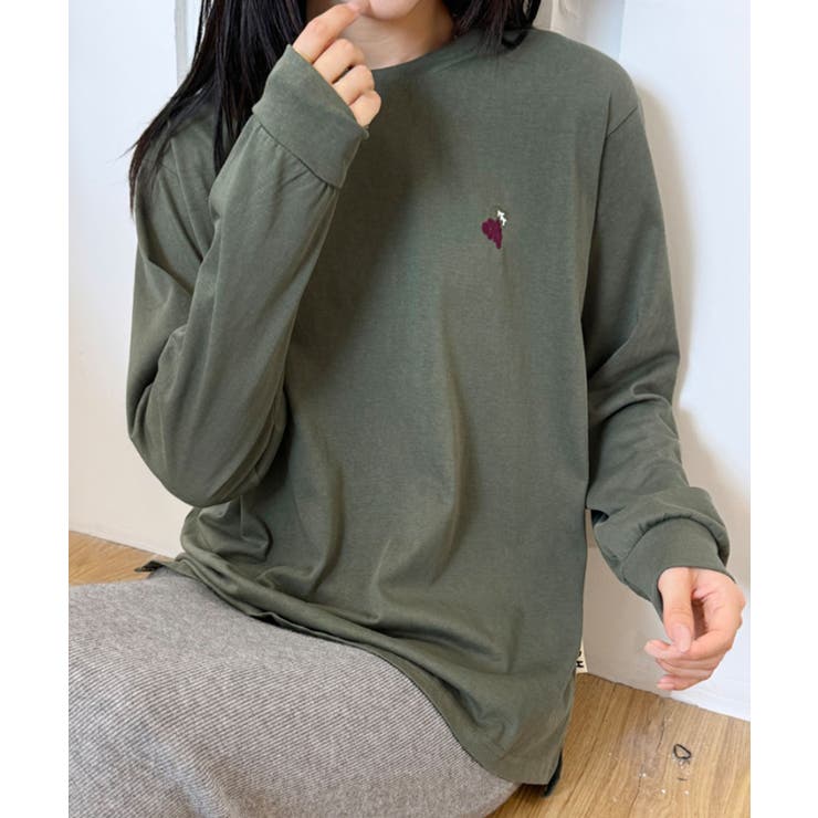 ポイント刺繍ロングスリーブTシャツ | aimoha  | 詳細画像14 