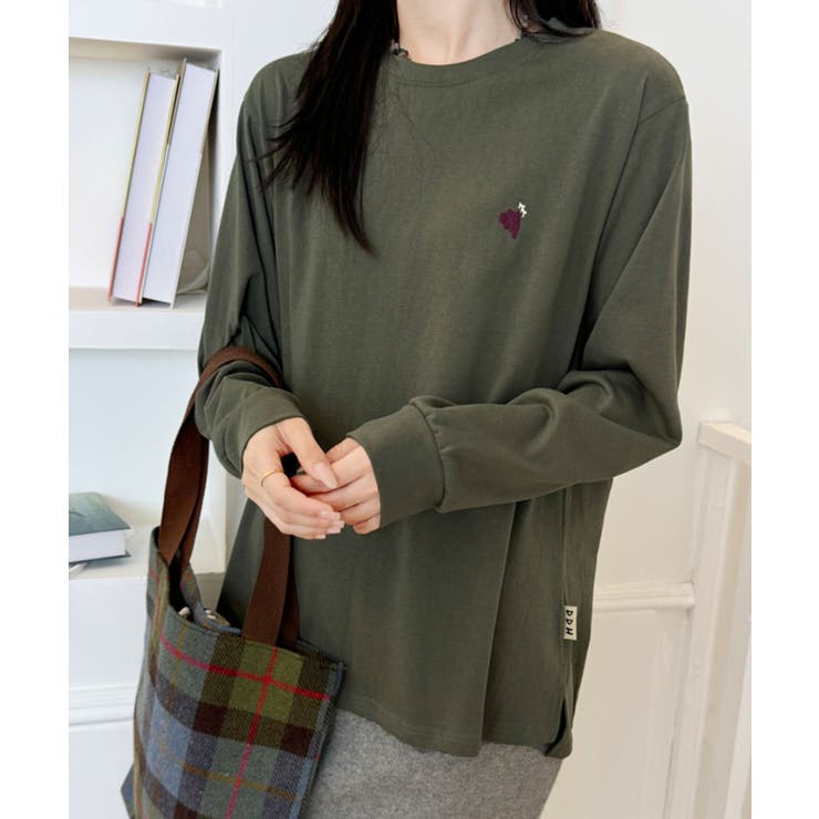 ポイント刺繍ロングスリーブTシャツ | aimoha  | 詳細画像15 