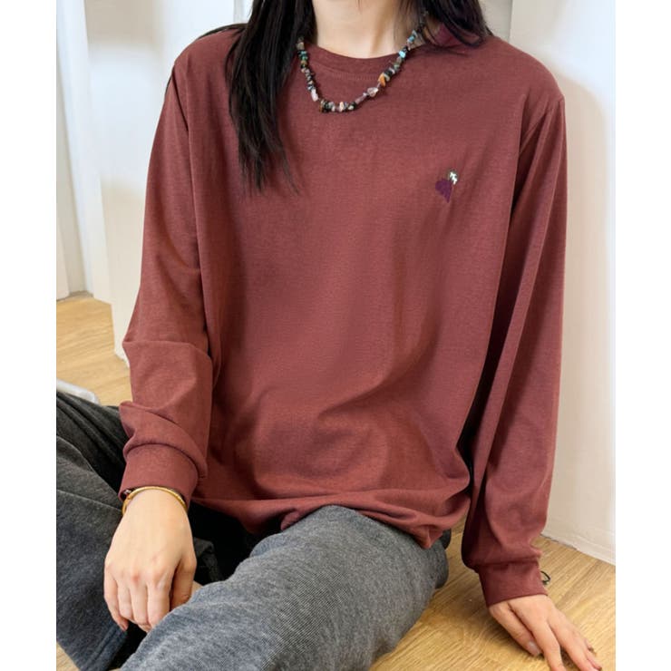 ポイント刺繍ロングスリーブTシャツ | aimoha  | 詳細画像6 