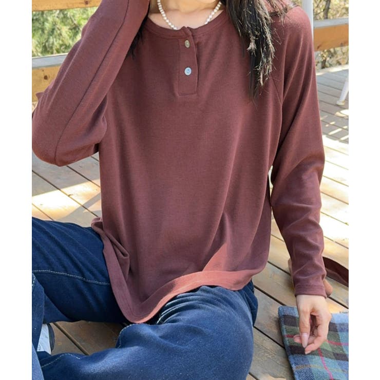 ヘンリーネック長袖Tシャツ | aimoha  | 詳細画像7 